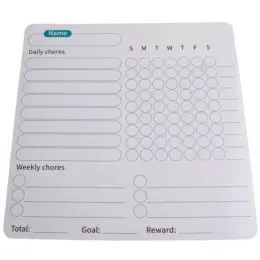 Fridge Magnet Chore Tracker & Reward Set Blue